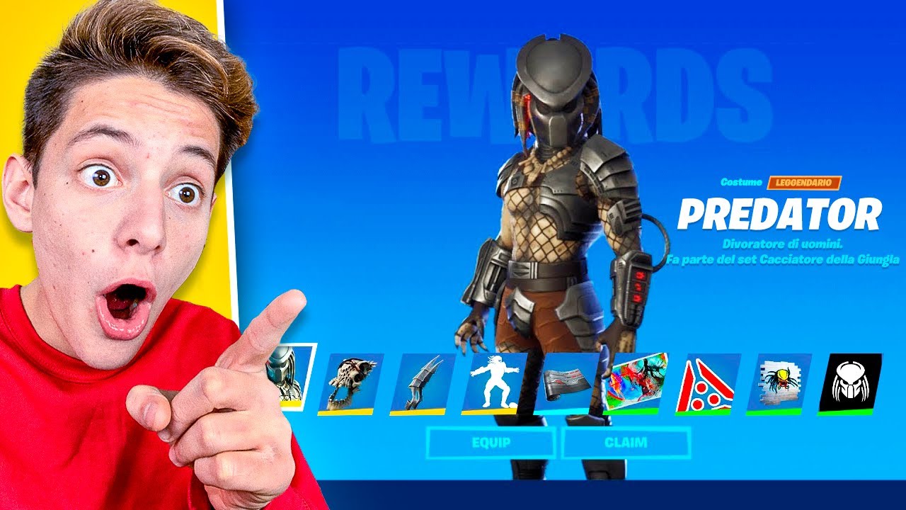 COMPLETO LE SFIDE PER SBLOCCARE la SKIN PREDATOR su FORTNITE 😲