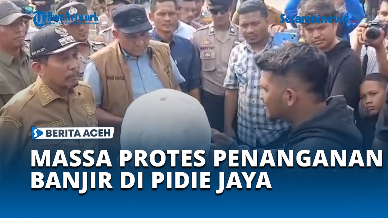 Protes Penanganan Banjir, Massa Geruduk Kantor Bupati Pidie Jaya