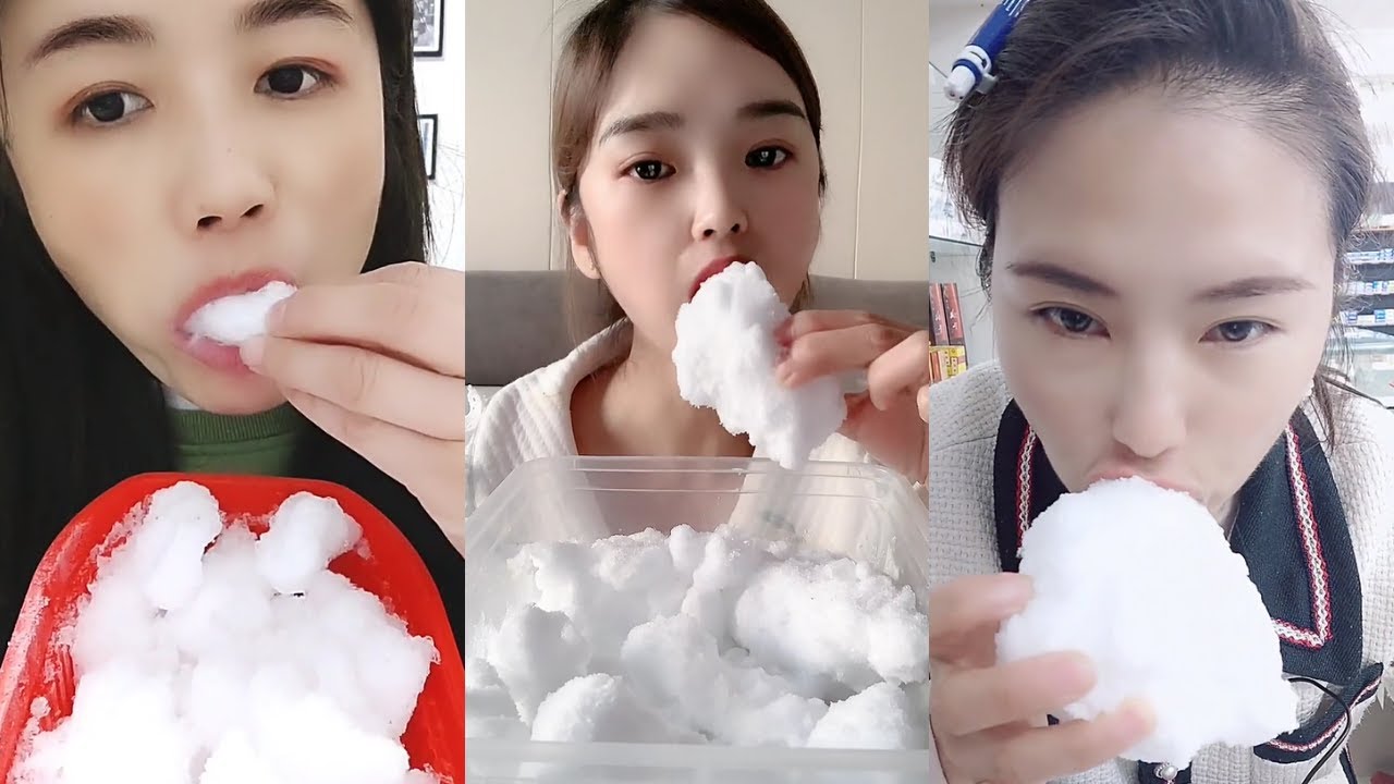 ASMR POWDERY CRUNCH ICE EATING❄️DRY CRUNCHES FREEZER ICE EATING ASMR 氷を食べる | Buz yemek | мұз жеу