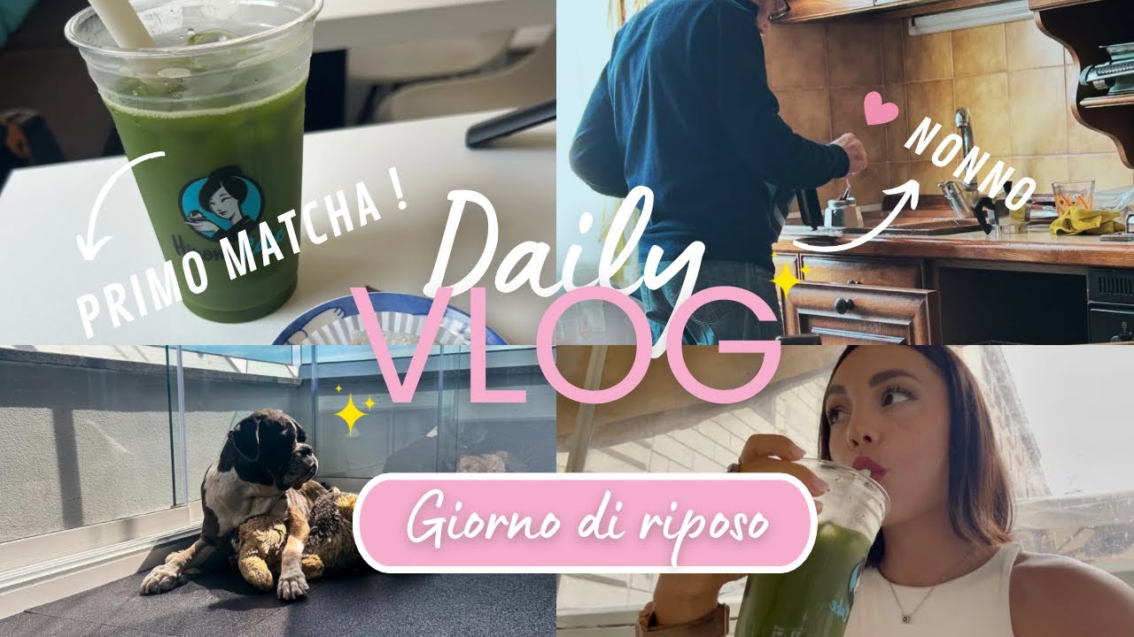 Giorno di riposo vlog 🍵 | Provo il matcha per la prima volta + family time 🩷✨
