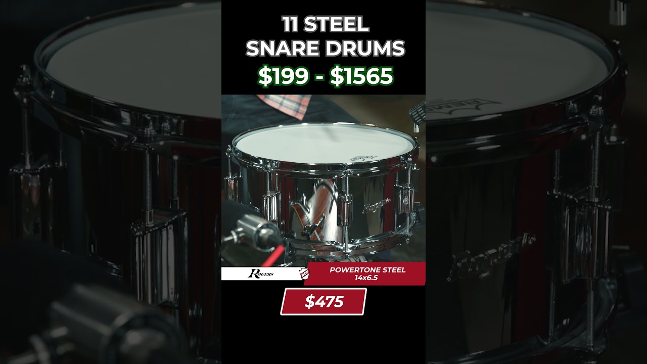 11 Steel Snare Drums Compared! #drums #drummer #snare