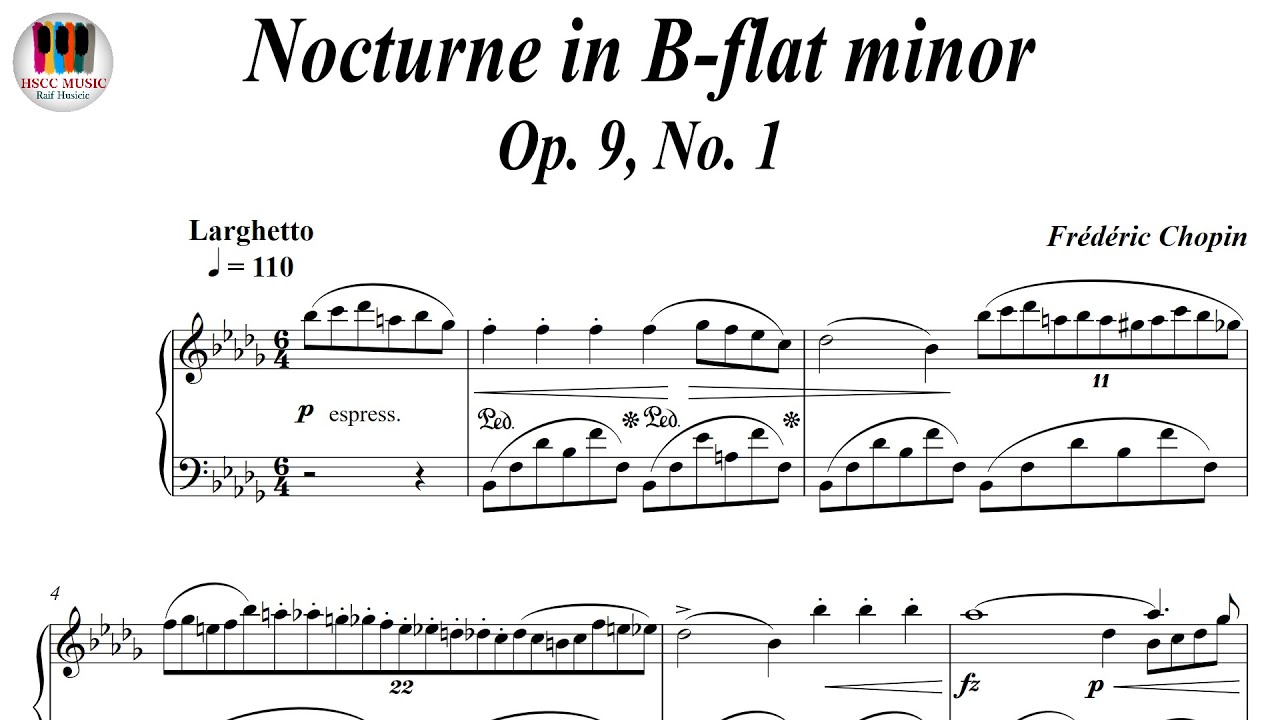 Nocturne in B-flat minor Op. 9, No. 1 - Frédéric Chopin, Piano Sheet Music