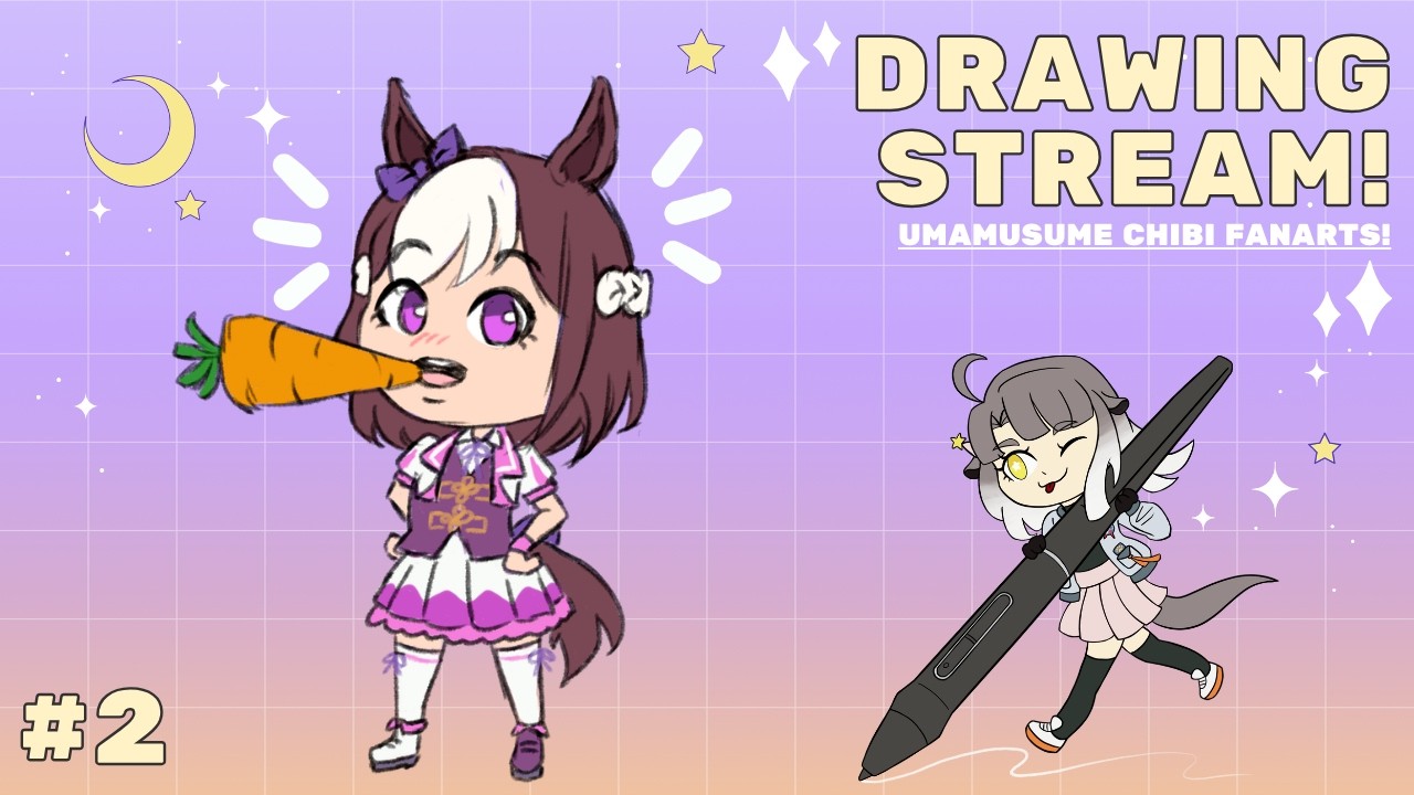 [ITA] DRAWING STREAM! Still horsin' around~★ || Hiiroba Ruho Ch.