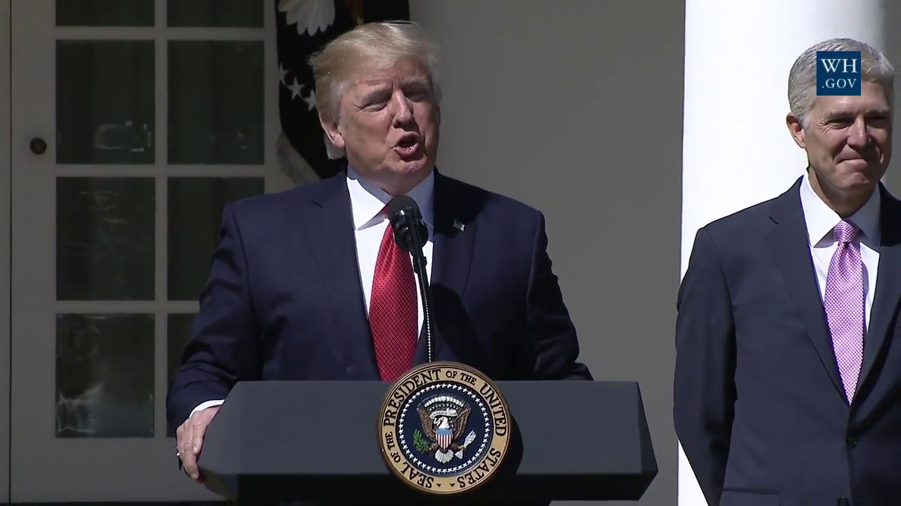 President Trump Attends the Swearing-In Ceremony of the Honorable Neil Gorsuch