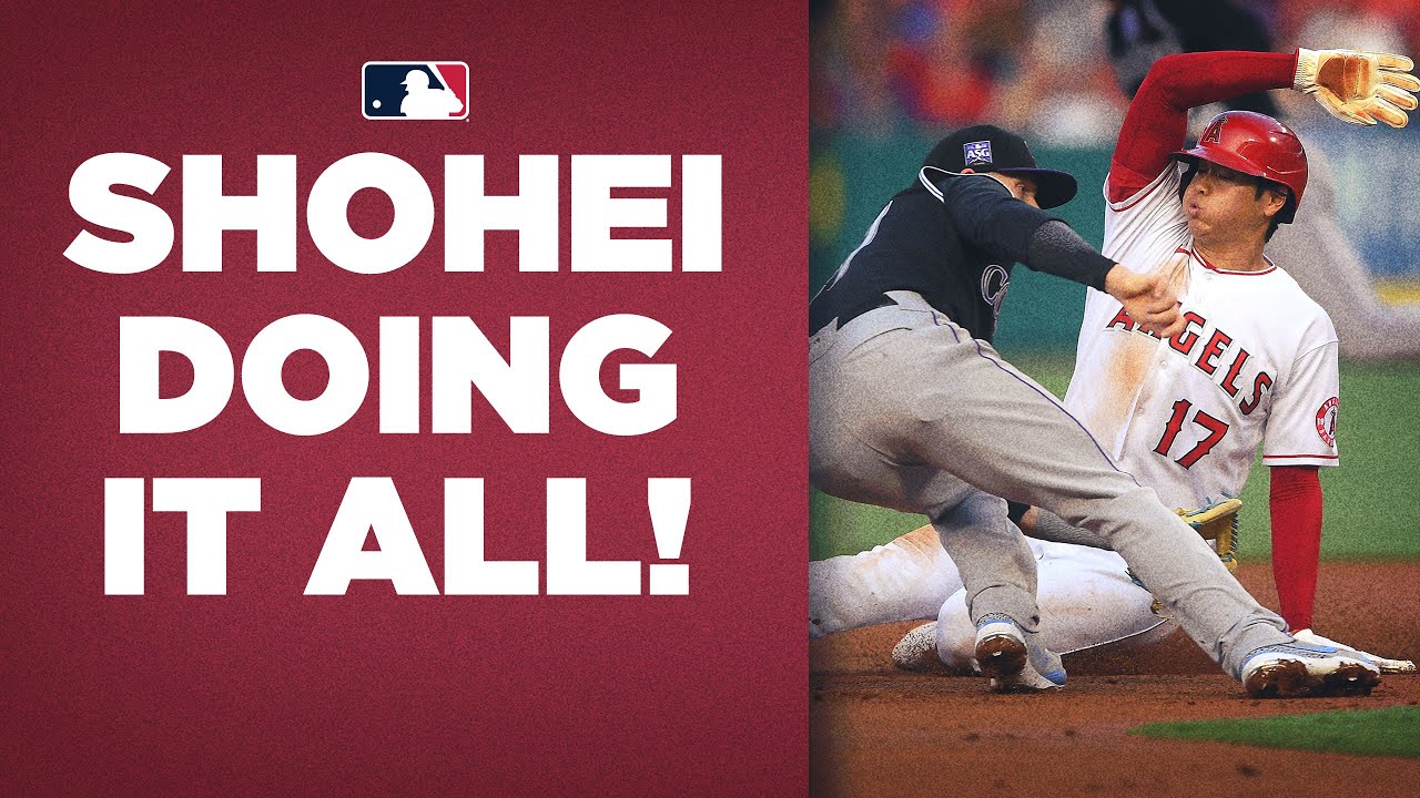 Shohei Ohtani goes 7 innings, allows 1 run, knocks in a run, steals a base, and scores!
