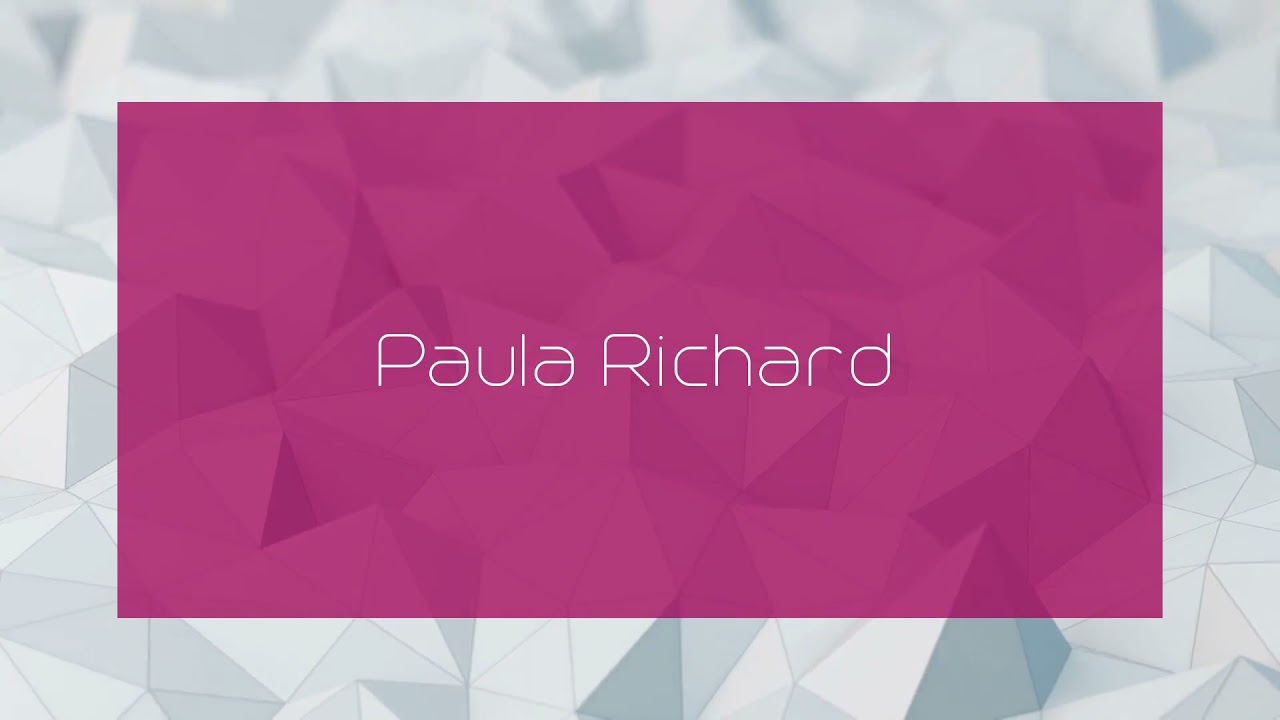 Paula Richard - appearance