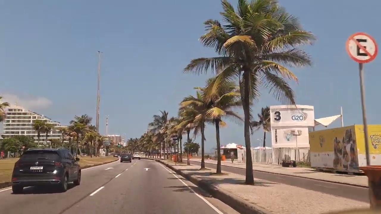 Barra da Tijuca via Avenida Lúcio Costa antiga Avenida Sernambetiba (parte 3)