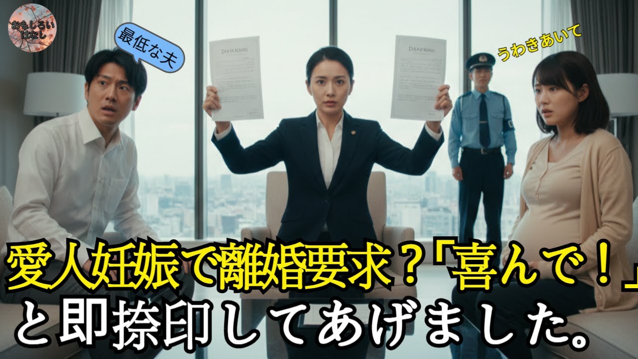 💔臨月の愛人を連れて離婚届を突きつけた夫、嬉しくてその場で印鑑を押してあげました