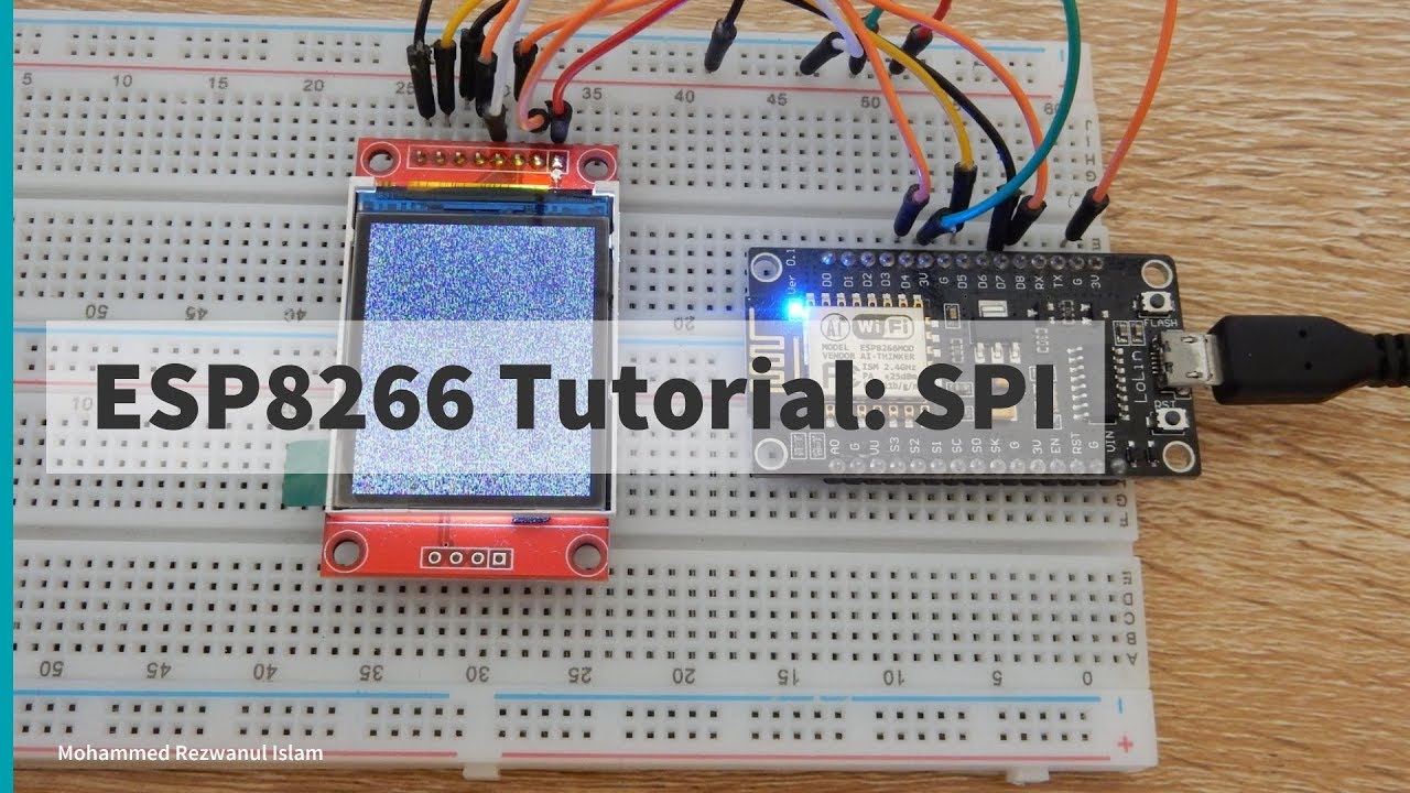 #4 NodeMCU/ ESp8266 Tutorial: SPI interface (ST7735 LCD Write Only)