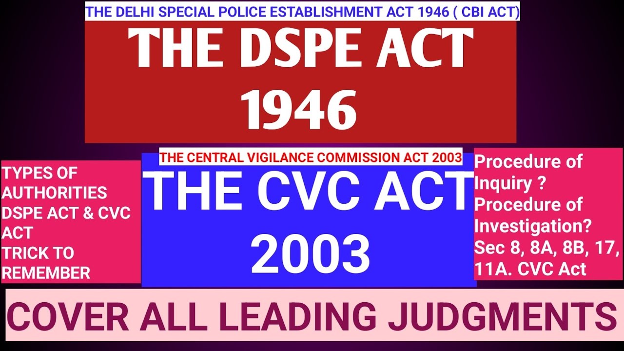 CBI & CVC Power Struggle: Procedures, Judgments & Investigation Laws (2026 Updated)