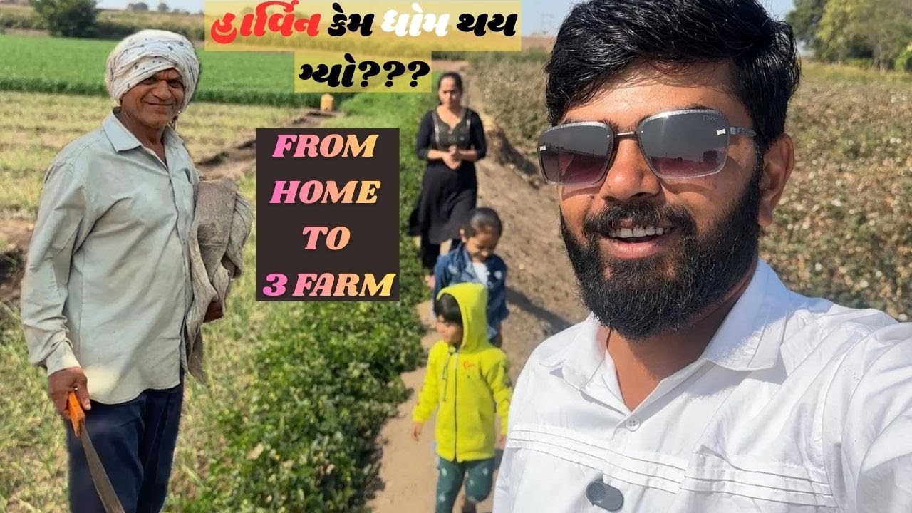 ગામડા ના મારા ઘર થી લઈ ને ૩ વાડી ની જલક | Full vlog | Visited my 3 Farm with family