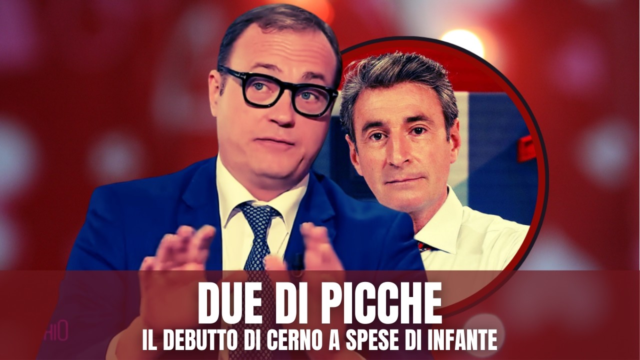 Due di Picche, Tommaso Cerno debutta in tv ma 'ruba' minuti a Milo Infante: che succede su Rai 2