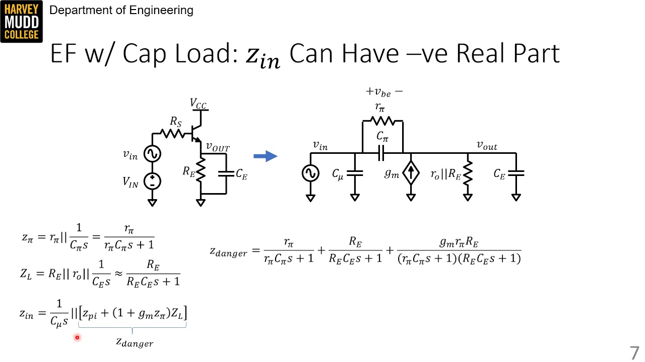 Emitter Follower Amplifier Dynamics | Intro to Analog Design | Harvey Mudd College | Video 19.2