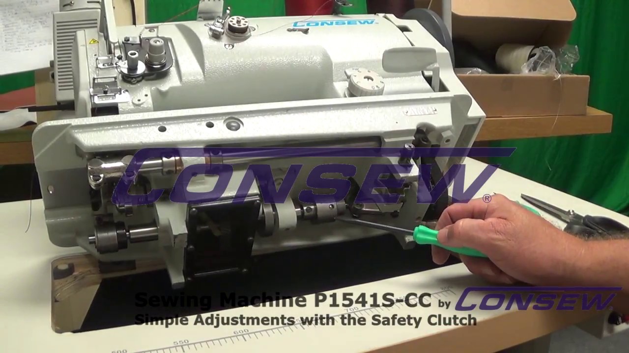 Consew Sewing Machine P1541S-CC - Safety Clutch Adjustments - Demo