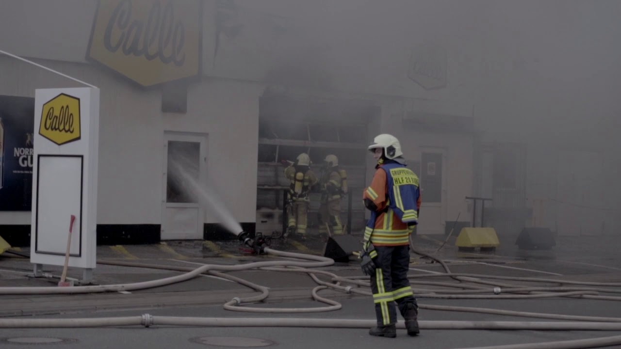 Feuer bei Calle in Burg auf Fehmarn