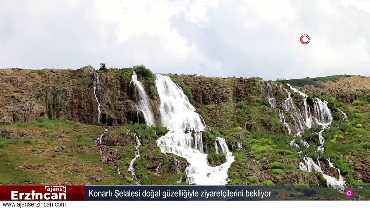 Erzincan’da Konarlı Şelalesi Doğal Güzelliğiyle Ziyaretçilerini Bekliyor