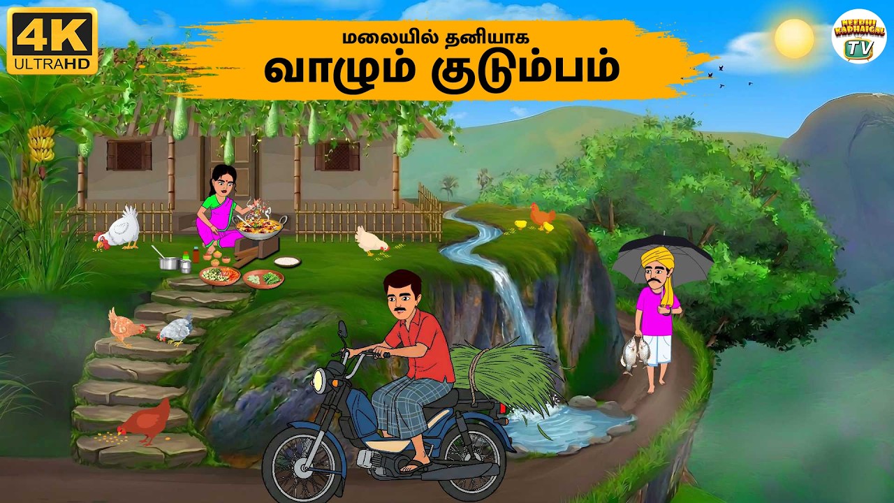 Tamil Stories - மலையில் தனியாக வாழும் குடும்பம் - Needhi Kadhaigal Tv - 341 | Moral Stories