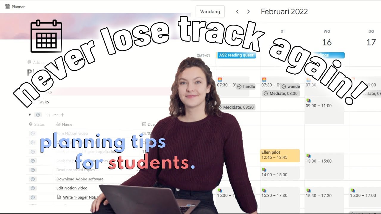 Notion & Google Calendar tour for university organization + reaching your goals 🌟