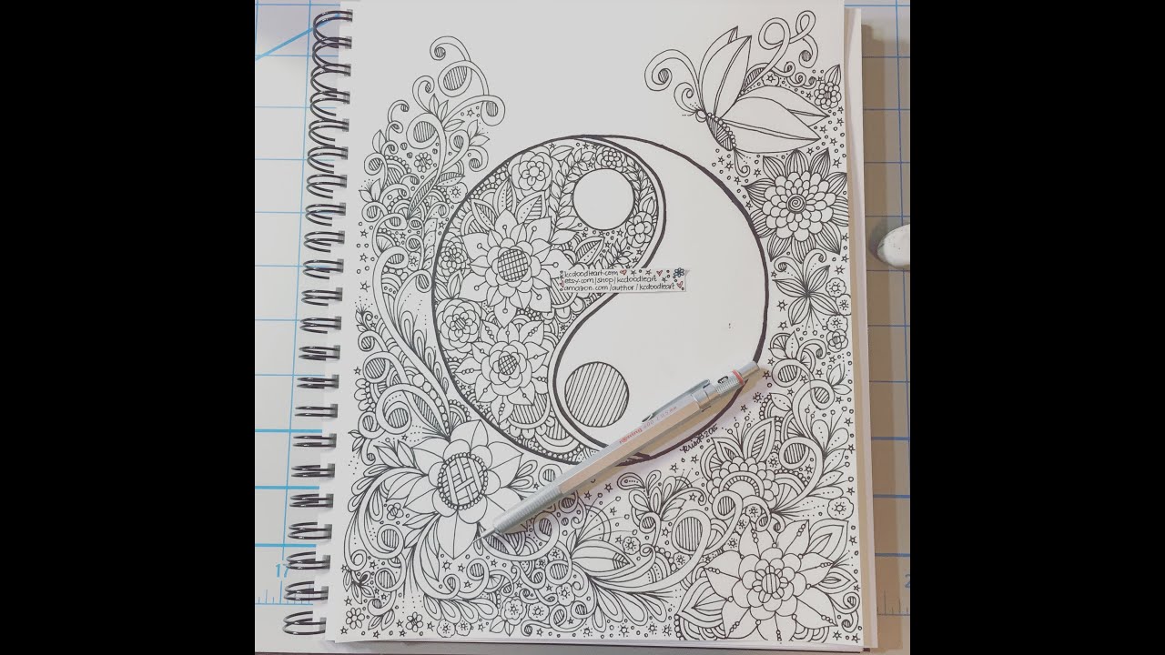 speed doodling   yin yang