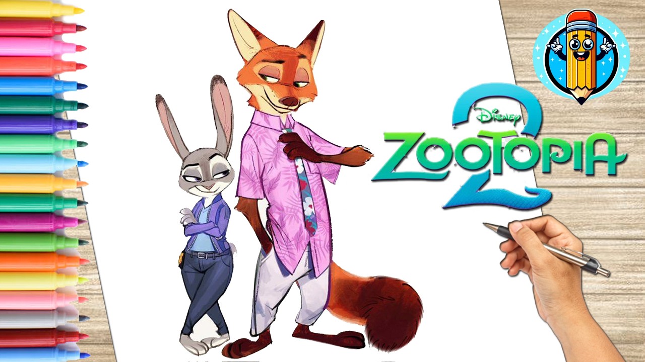 Dibuja y Colorea a JUDY y NICK 🐰🦊 | ZOOTOPIA 2 | Dibujos Para NI&Ntilde;OS