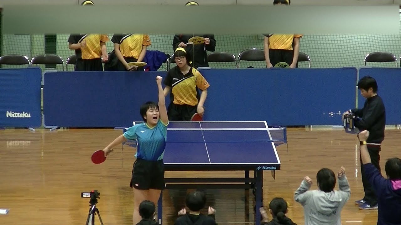 20200222全九州卓球選手権（中学団体の部）女子決勝 門司（福岡）vs八代第三（熊本）第4ゲーム