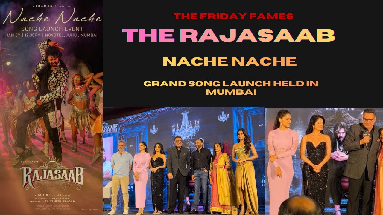Mumbai dances to Nache Nache The RajaSaab grand song launch #prabhas #nidhiagerwal #malvika #riddhi 