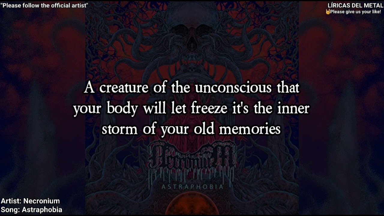 NECRONIUM - ASTRAPHOBIA (LYRICS ON SCREEN)