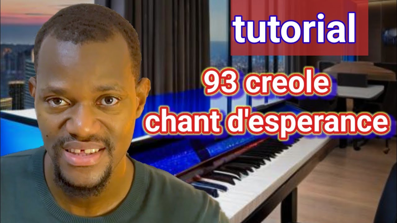 Koman jwe 93 creole chant d'esperance ,  mape mache sèl ak jezi  sou piano .