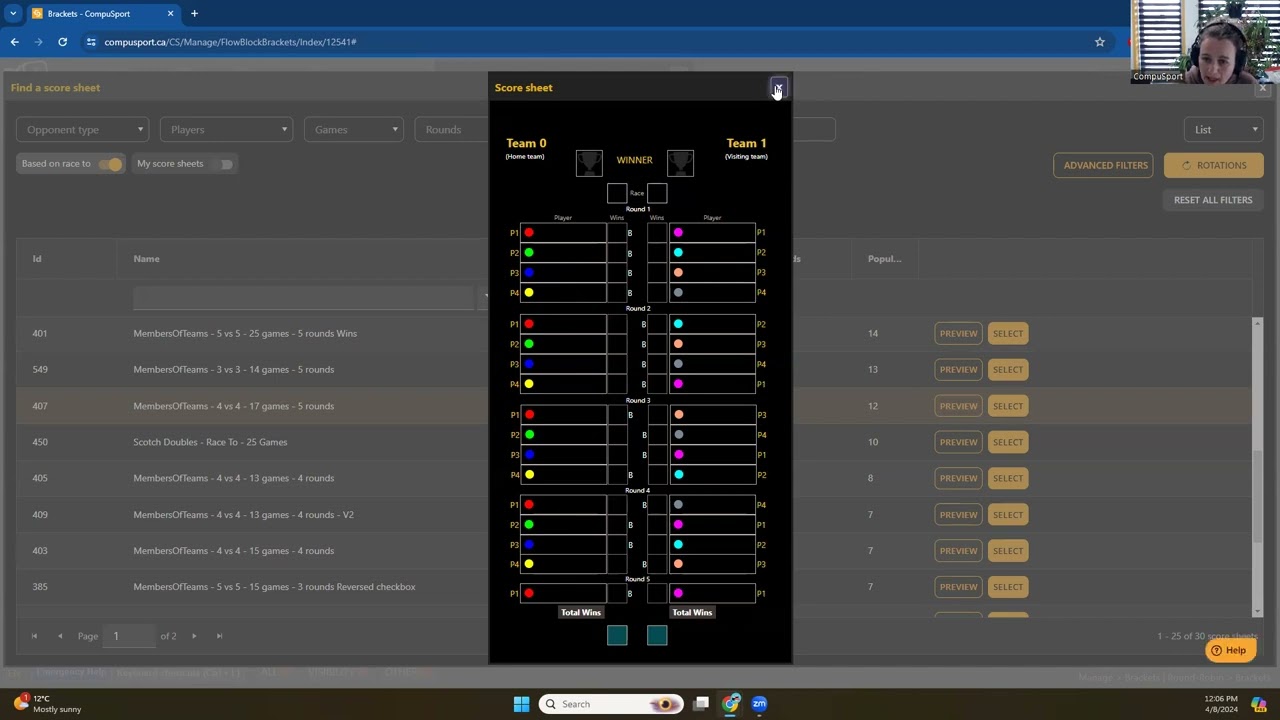 Round-Robin into Bracket league playoff