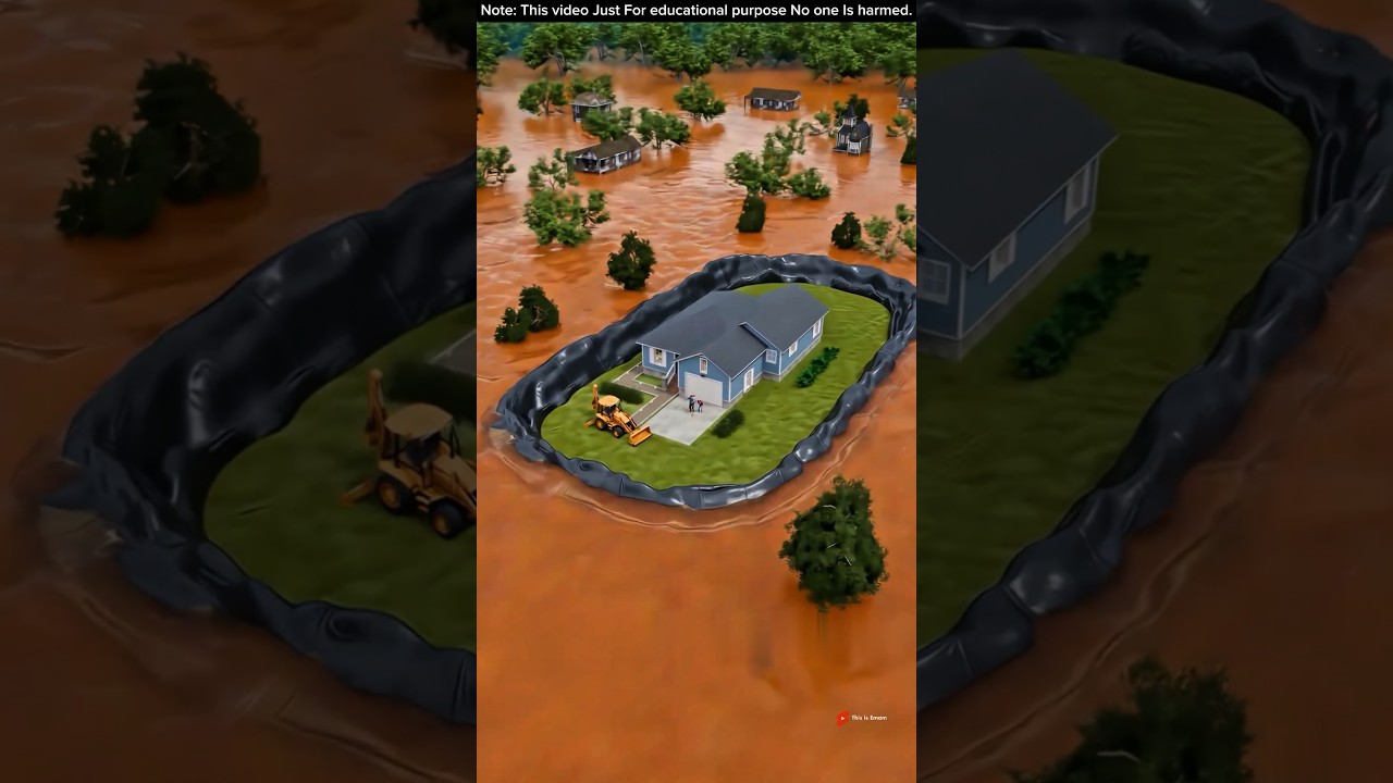 😱 Everyone's Homes Sank Underwater... But This One House Stayed Perfectly Dry! 🌊🏡