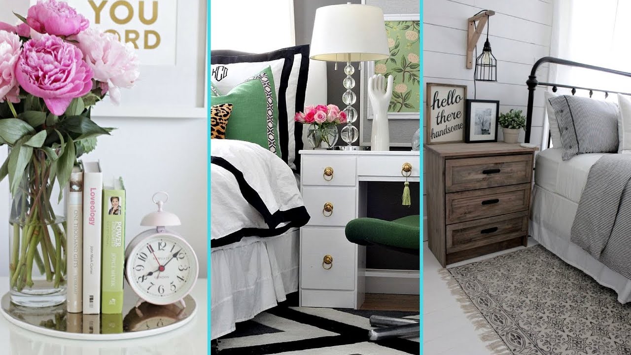 ❤ DIY Shabby chic Style Night Stand decor Ideas ❤| Home decor & Interior design | Flamingo Mango