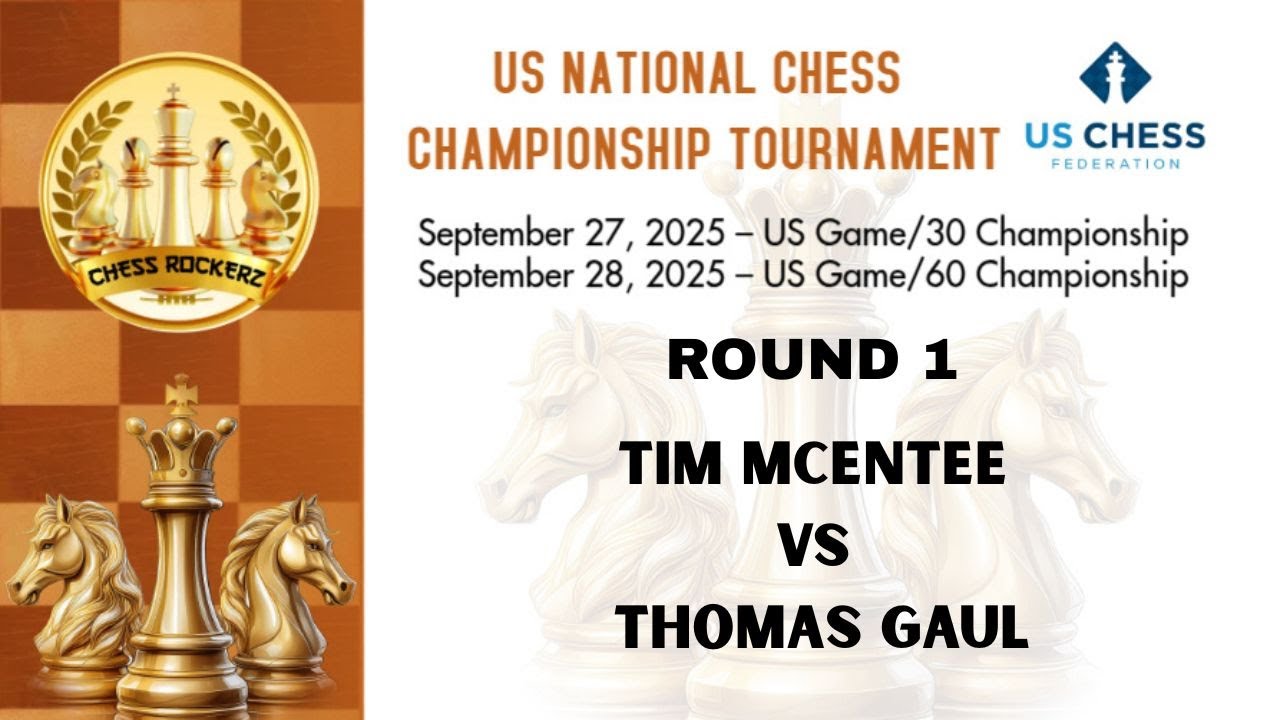 US National Championship Tournament G30 Championship - Rd 1 (Bd 1) Tim McEntee vs Thomas Gaul
