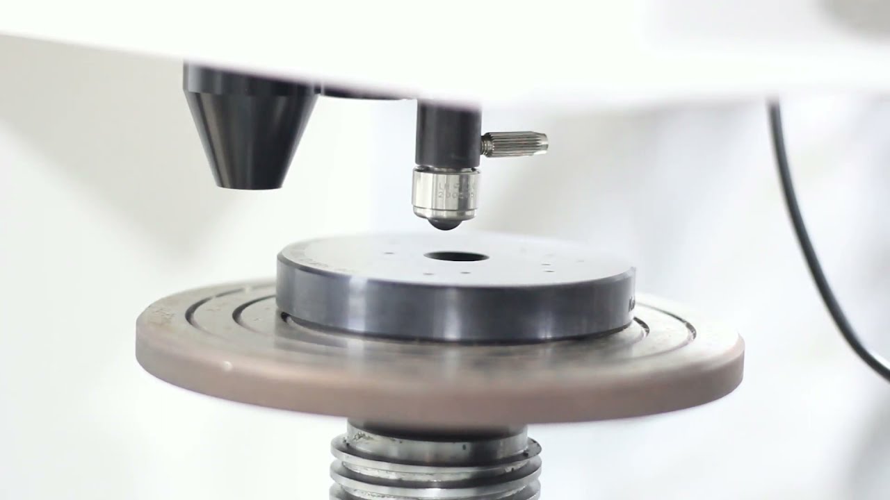Brinell hardness tester calibration operation - VIDEO