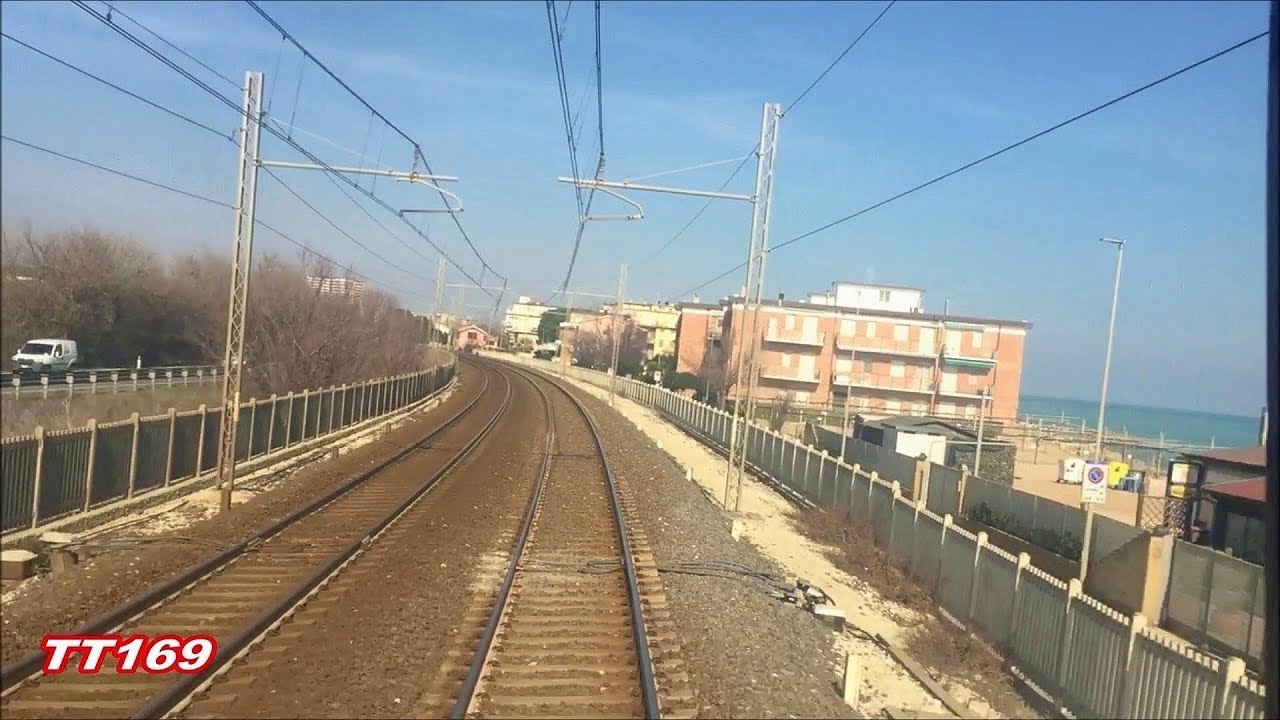 Retro - Cab Ride IC 623 Linea Ancona - Pescara 2° Tratto Porto Recanati - Civitanova [HD 2019]
