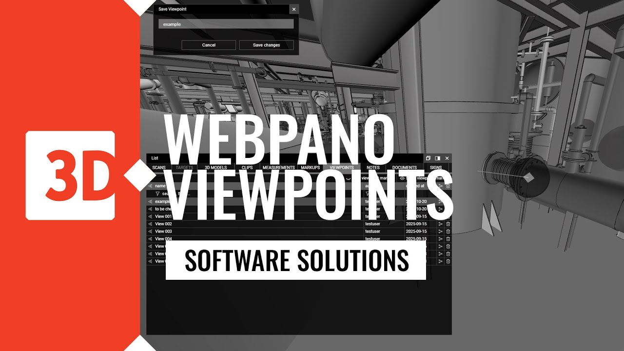 WebPano – Creating and Managing Viewpoints in 3D Space