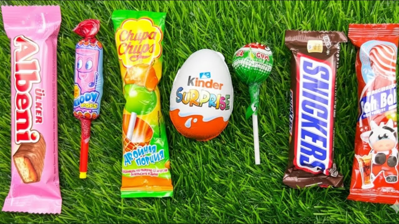 Satisfying Video Asmr Unboxing GIANT Sweets Chocolate and Rainbow Lollipops with Candy Cutting Asmr