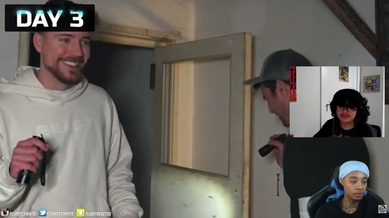 Margielaboots Reacts to Flightreacts to MrBeast survive an Abanded city