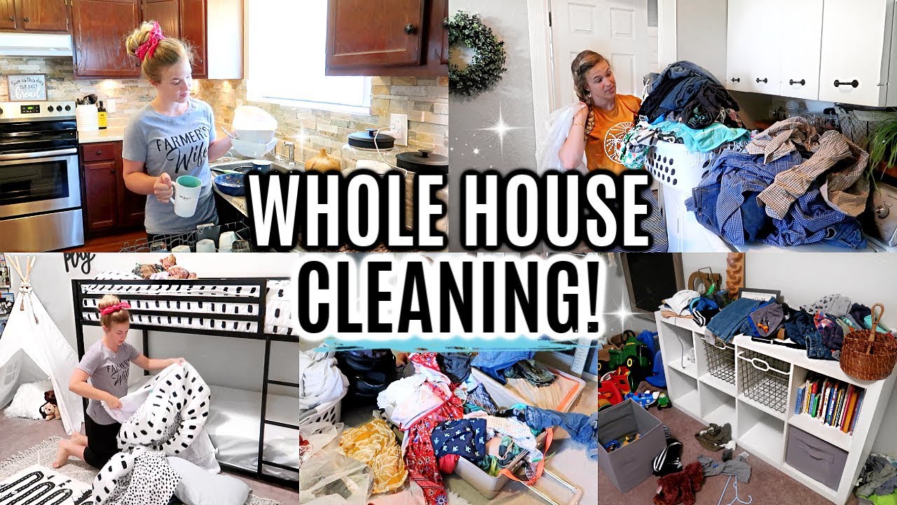 WHOLE HOUSE CLEANING 2019 | ALL DAY CLEAN WITH ME | EXTREME CLEANING MOTIVATION | SAHM