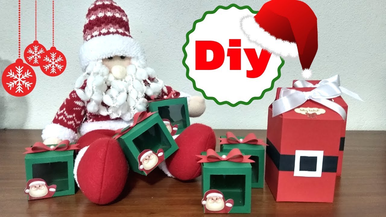 DIY PERSONALIZADOS DE NATAL - CAIXA MILK E CAIXA CUBO COM VISOR