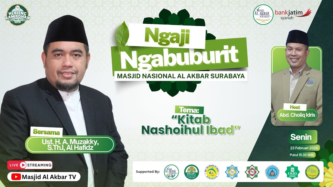 🔴LIVE NGAJI NGABUBURIT - 5 RAMADHAN 1447 H | MASJID AL AKBAR SURABAYA