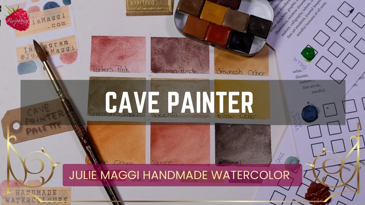 Lets try Julie Maggi Handmade Watercolors, Swatching Haul of the Cave Painters and Hygge Sets