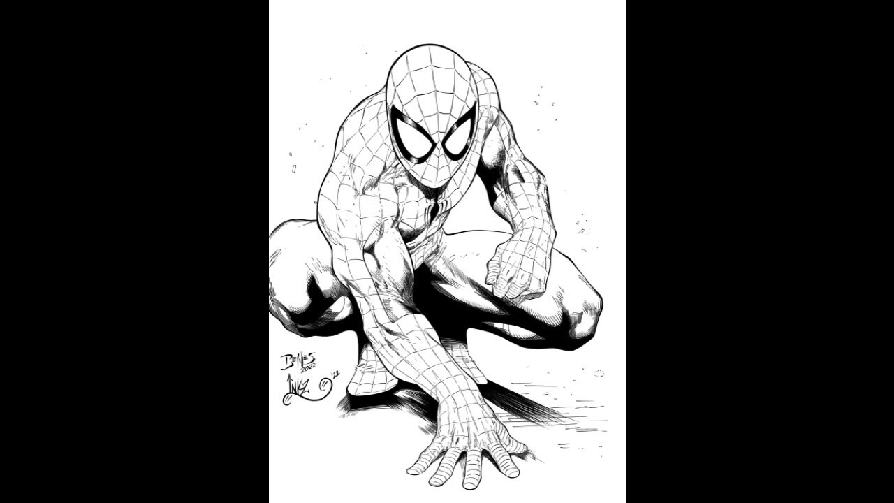 Inking Spider-Man Ed Benes