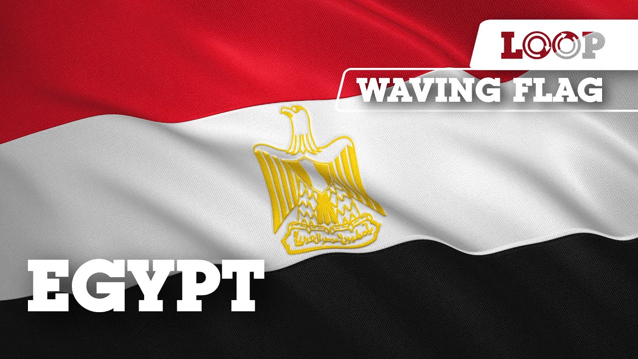 Egypt - Flying Flag Looped Video Background