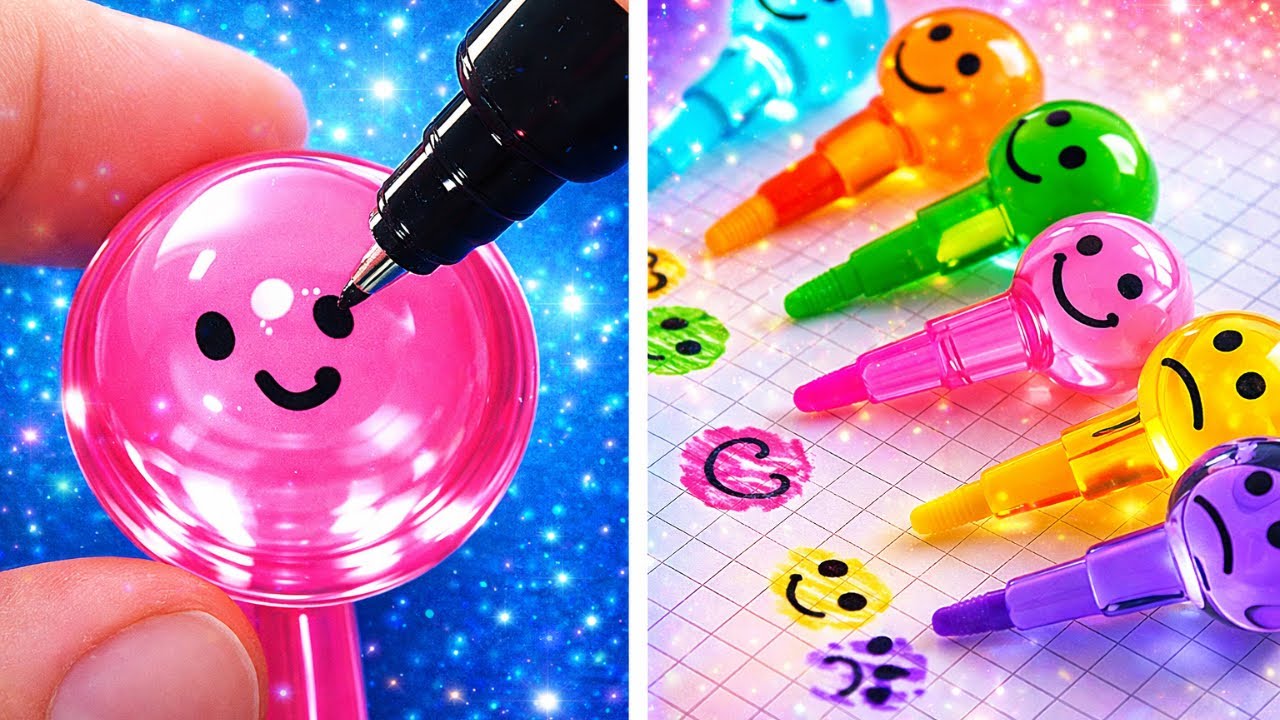 🌈 SUPER Cute & Easy Rainbow HACKS for School & Home ✨🎨