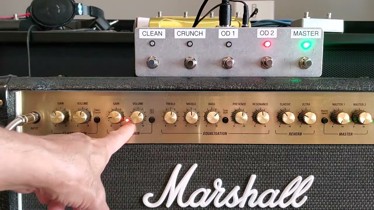 Custom 5-Way MIDI Footswitch for Marshall DSL40CR/DSL100HR (Similar to PEDL-91016)