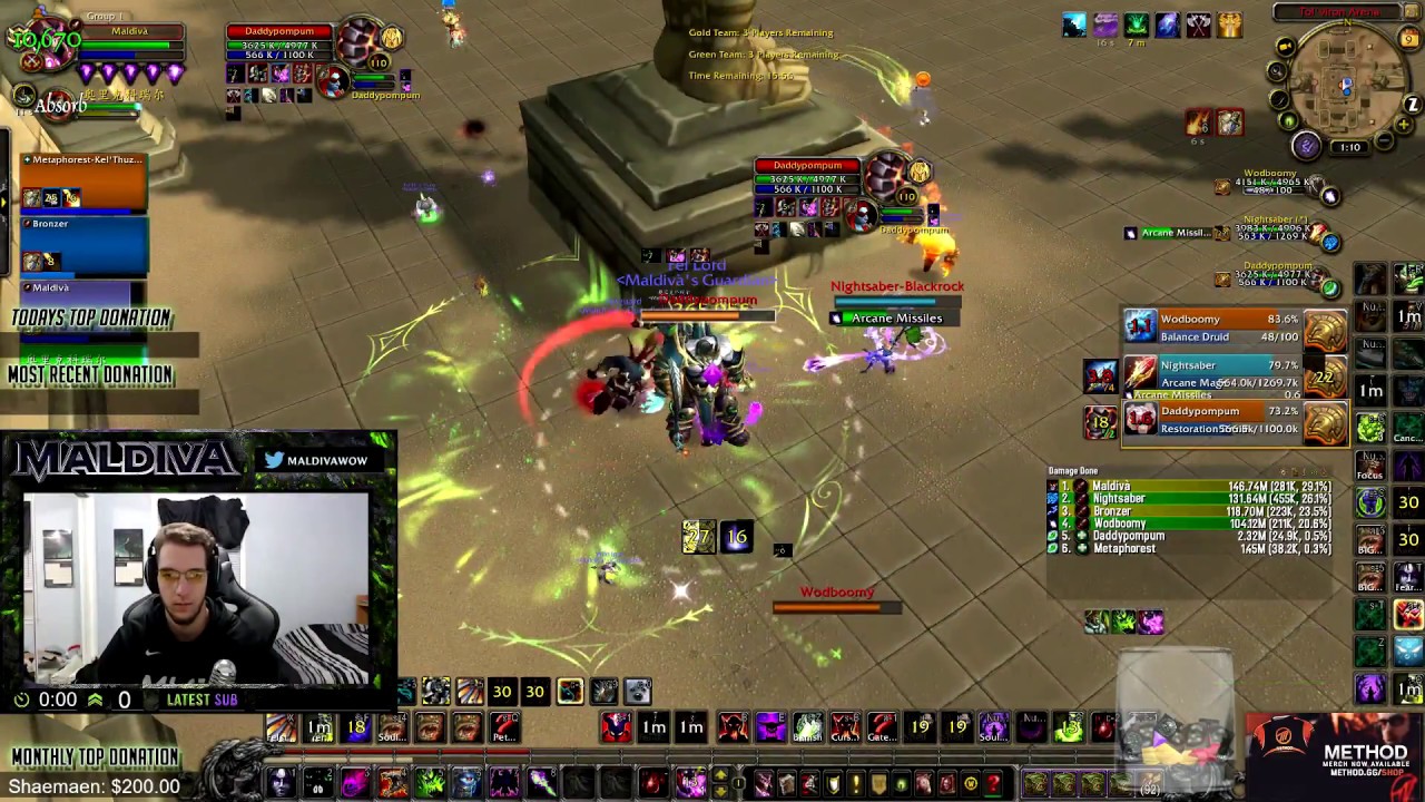 Maldiva - Double Cyclone Reflect! - Wow 7.3.5 Demonology Warlock PvP
