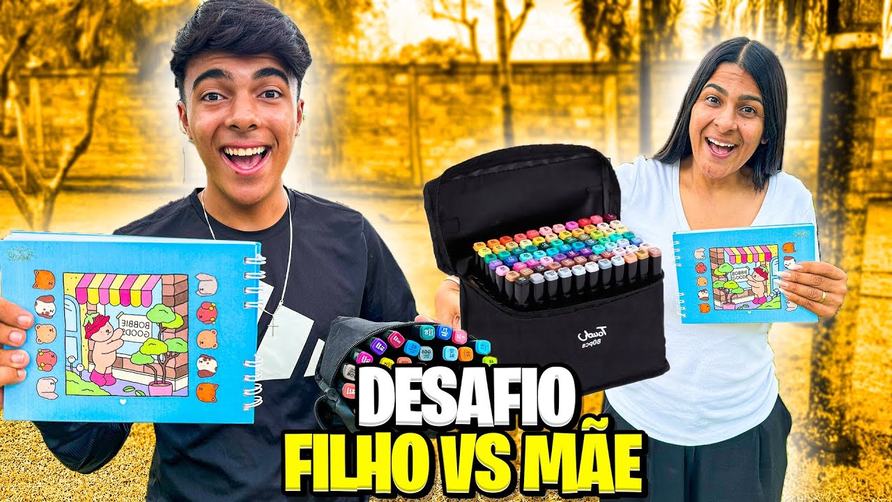 DESAFIO DE BOBBIE GOODS ESTEVÃO VS MÃE!😮 *quem ganhou? (Mostrei minha coleção e desenhos)