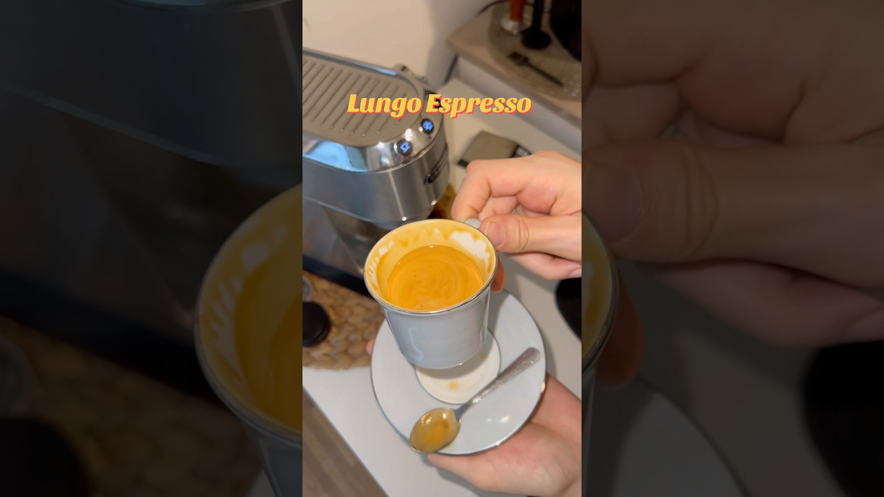 Lungo Espresso with the Delonghi Dedica #coffee #espressolover #espresso #barista #coffeelatteart