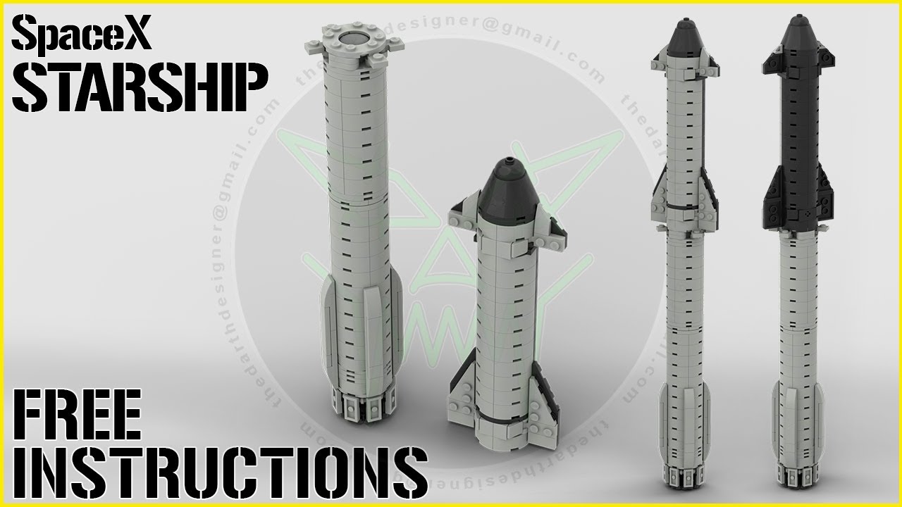 LEGO TUTORIAL |SpaceX| STARSHIP - 1/300 Scale