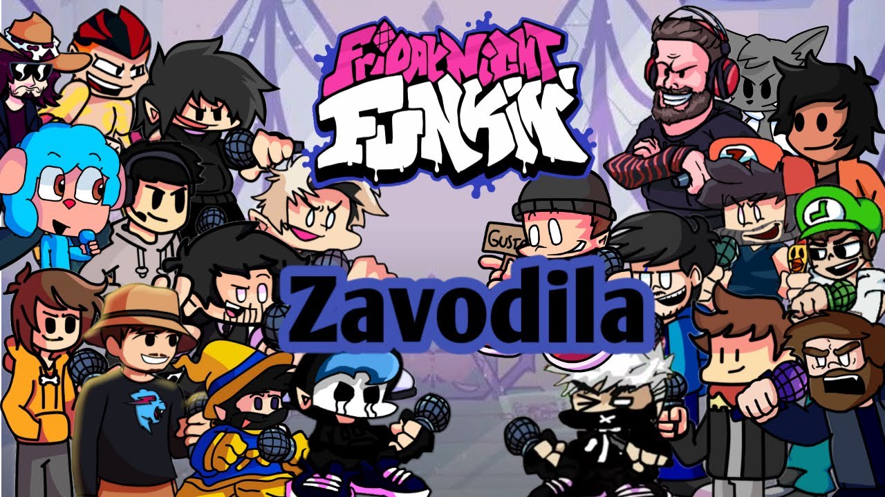 FNF Zavodila pero en cada turno es un youtuber distinto Remastered (Utau Covers)